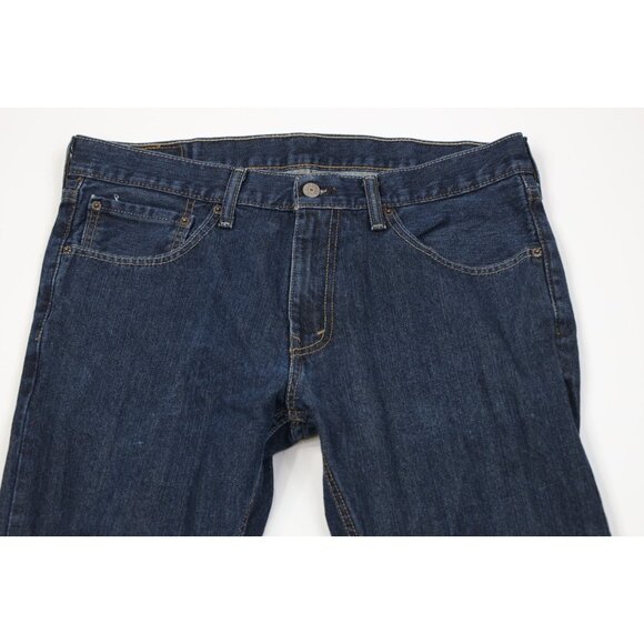 Vintage Y2K Levis 527 Mens 34x34 Faded Slim Boot Cut Flared Denim Jeans Blue - Picture 2 of 14